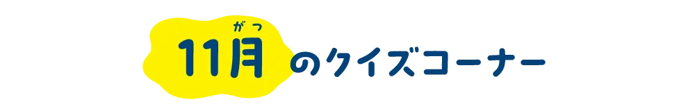 11月のクイズコーナー