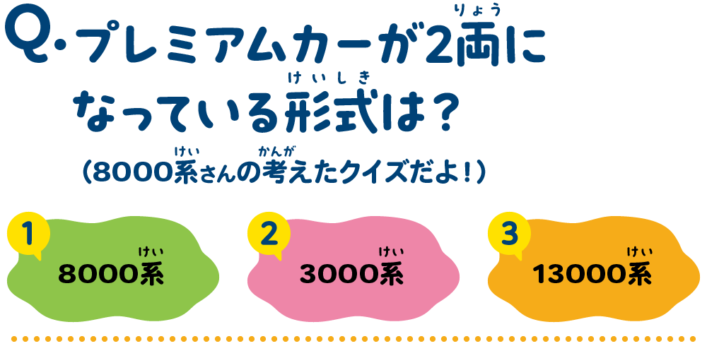 プレミアムカーが2両になっている形式は？